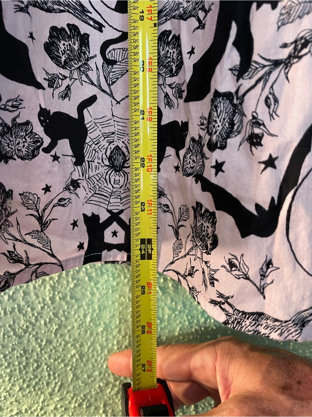 Modcloth Lavender Halloween Cat Print Skirt with Pockets - Picture 4 of 5
